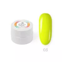 Гель-мусс для объемного дизайна TNL Puffy №03 Яркий лимон, 6 мл.