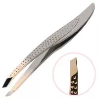 Пинцет для бровей изогутый Irisk (Ириск)