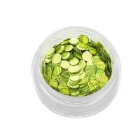 Пайетки для ногтей TNL - Кошачий глаз - салатовые №3 Пайетки для ногтей TNL - Кошачий глаз - салатовые №3