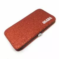 Блестящий магнитный кейс для пинцетов Osada (красный)